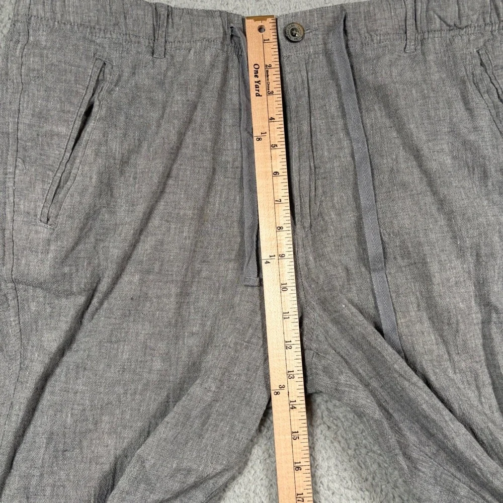 Tasso Elba Island Men's XL 38x29 Linen Blend Drawstring Pants Beachy Vacation